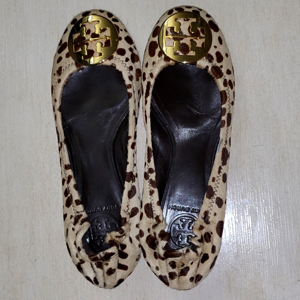 Tory Burch Lepoard Calf Hair Flats